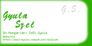gyula szel business card