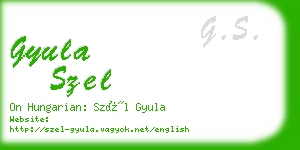 gyula szel business card